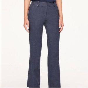 LOFT Curvy Straight Dress Trouser in Blue